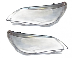 Set sticle faruri BMW Seria 5 E60 E61 2004 - 2010 far cu Halogen H7 sau Xenon fara adaptiv - Img 1