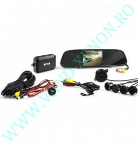 Senzori de parcare cu afisaj in oglinda si camera Cartech SM503
