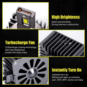 Set 2 leduri D3S Plug and Play pentru far auto 70W Chip Cree 8400 Lm 12-24V - Img 2