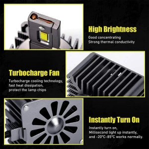 Set 2 leduri D3S Plug and Play pentru far auto 70W Chip Cree 8400 Lm 12-24V - Img 2