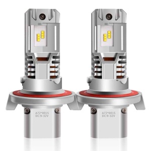 Set 2 leduri H13 9008 Canbus pentru far auto, putere 55W, luminozitate 10.000 Lm, 12V-24V