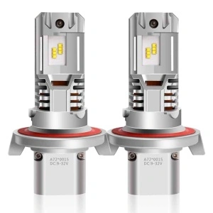 Set 2 leduri H13 9008 Canbus pentru far auto, putere 55W, luminozitate 10.000 Lm, 12V-24V