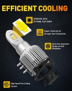 Set 2 leduri H15 ALL IN ONE pentru far auto 8400 Lumeni, 12V - Img 4