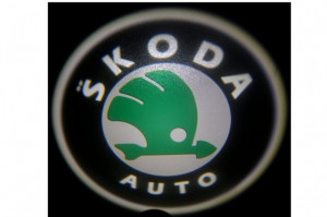 Set proiectoare / Logo montare sub usa 5w Skoda - Img 4