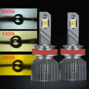 Set 2 leduri auto H4 Canbus 3000K 4300K 6000K putere 50W luminozitate 11.000 Lm 12V E9X-H4 - Img 2
