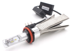 Set 2 leduri H15 cu racire pasiva (fara ventilator) pentru far auto 80W, 8000 Lumeni, culoare lumina 5700K, 12V-24V - 8C-H15 - Img 4
