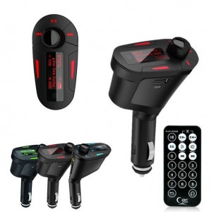 Modulator FM Premium Mp3 cu display si telecomanda OT618 Rosu - Img 3