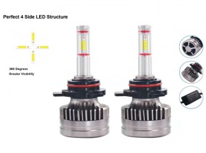 Set 2 leduri HIR2 (9012) M8 Canbus 360 grade 60w per set 6200 lumeni 12V-24V - Img 2