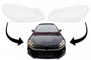 Set 2 sticle faruri pentru Volkswagen Golf 6 / Golf VI (2008 - 2012)