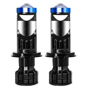 Kit Lupe Bi-Led Mini H7 1" cu lentila din sticla si corp metalic