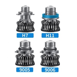Set 2 becuri led H7 12V-24V Canbus efect laser proiector ceata faza lunga spot light 30W - Img 4