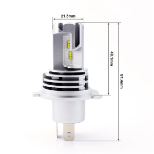 Set 2 leduri H4 M3 Alb Cald - 4000K, Canbus, putere 55W, luminozitate 10.000 Lm, 12V-24V M3-H4-4000K - Img 2