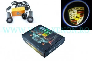 Set proiectoare / Logo montare sub usa 5w Porsche
