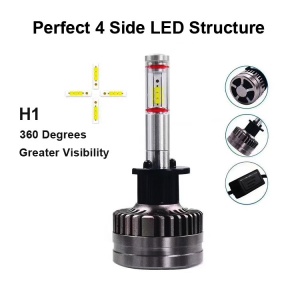 Set 2 leduri H1 M8 Canbus 360 grade pentru far auto putere 60Wset luminozitate 6200 Lmset 12V-24V - Img 4