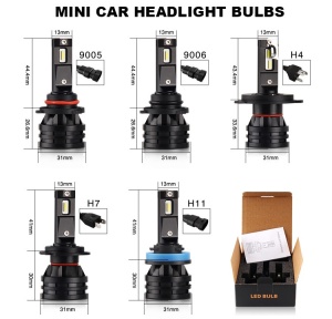 Set 2 leduri H7 M2 Canbus pentru far auto putere 28W luminozitate 6000 Lm 12V-24V - Img 4