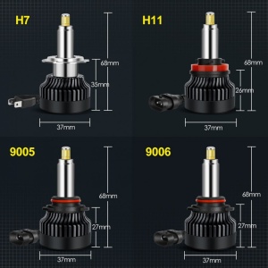 Set 2 leduri H7 M9 4300K Lumina Calda Canbus 360 grade pentru far auto putere 80Wset luminozitate 8000 Lmset 12V - Img 5