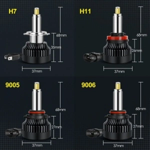 Set 2 leduri H7 M9 4300K Lumina Calda Canbus 360 grade pentru far auto putere 80Wset luminozitate 8000 Lmset 12V - Img 5