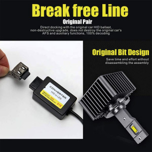 Set 2 leduri D1S Plug and Play pentru far auto 180W Chip Cree 23000 Lm 12-24V - Img 2