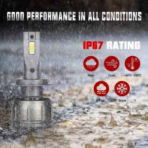 Set 2 leduri H13 P16 Canbus pentru far auto, putere 60W, luminozitate 10.000 Lm, 12V P16-H13 - Img 2