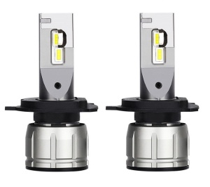 Set 2 leduri H4 P16 Canbus pentru far auto, putere 60W, luminozitate 10.000 Lm, 12V P16-H4
