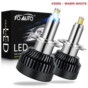 Set 2 leduri H7 M9 4300K Lumina Calda Canbus 360 grade pentru far auto putere 80Wset luminozitate 8000 Lmset 12V