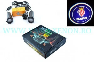 Set proiectoare / Logo montare sub usa 5w Saab