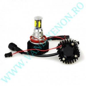 LED Marker BMW E92 cu 12 SMD CREE 96W - Angel eyes - Img 3