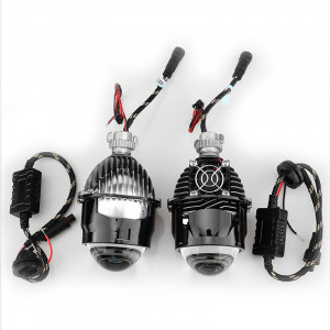 Lupe Bi-Led Auto 2,5" Inch cu lentila din sticla si corp metalic