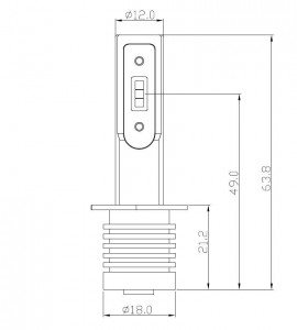 Set 2 leduri auto H1 C12 Canbus putere 13W, luminozitate 3600 Lm, 12V-24V - Img 3