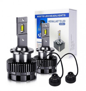 Set 2 leduri D4S Plug and Play pentru far auto 70W Chip Cree 8400 Lm 12-24V - Img 3