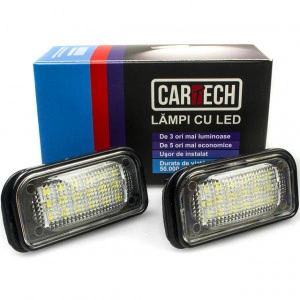 Lampi numar dedicate cu led Mercedes Benz W203 4 usi  - Img 2