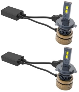 Set 2 leduri H4 H100 Canbus pentru far auto 360 grade putere 100W luminozitate 15.000 Lm 12V