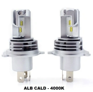 Set 2 leduri H4 M3 Alb Cald - 4000K, Canbus, putere 55W, luminozitate 10.000 Lm, 12V-24V M3-H4-4000K