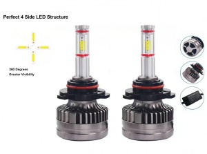 Set 2 leduri HB3 (9005) M8 Canbus 360 grade pentru far auto putere 60Wset luminozitate 6200 Lmset 12V-24V M8-HB3(9005) - Img 2