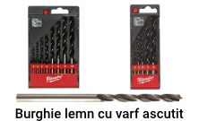 Burghie lemn cu varf ascutit