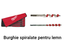 Burghie spiralate pentru lemn
