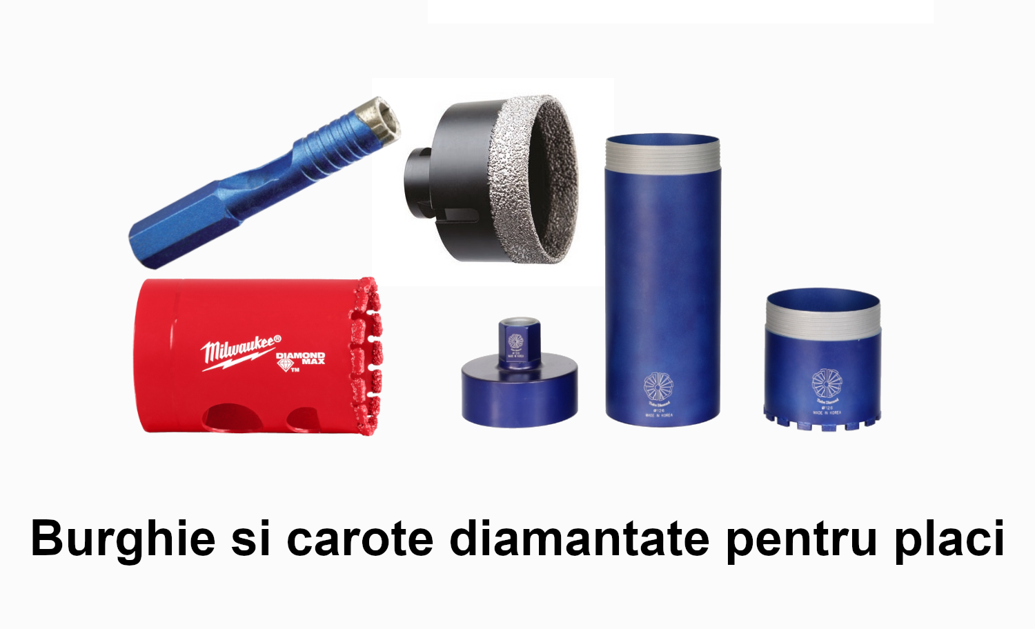 Burghie si carote diamantate pentru placi