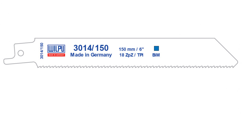 3014/150 Panza Bi-Metal pentru fierastrau sabie pentru metal / 5 bucati, DIM 150 x 19 x 0.9 mm