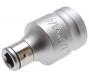 Adaptor interior 1/2" - hexagon 1/4" cu bila de blocare