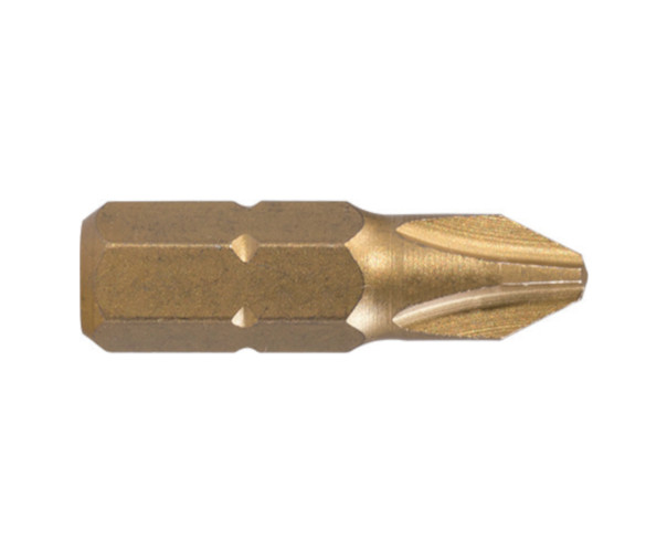 Bit TiN CVD 1/4" DIN/ISO 1173 Forma C 6,3 - profil Phillips PH 2, L 25