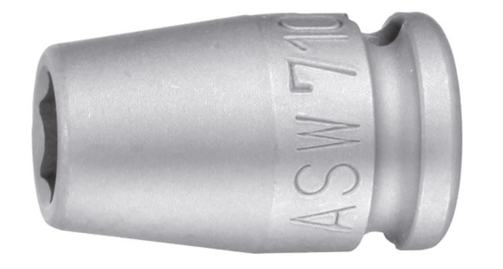 Cap cheie tubulara de impact lunga ASW 1/2" cu cuplare rapida pe surub, 27mm L38mm