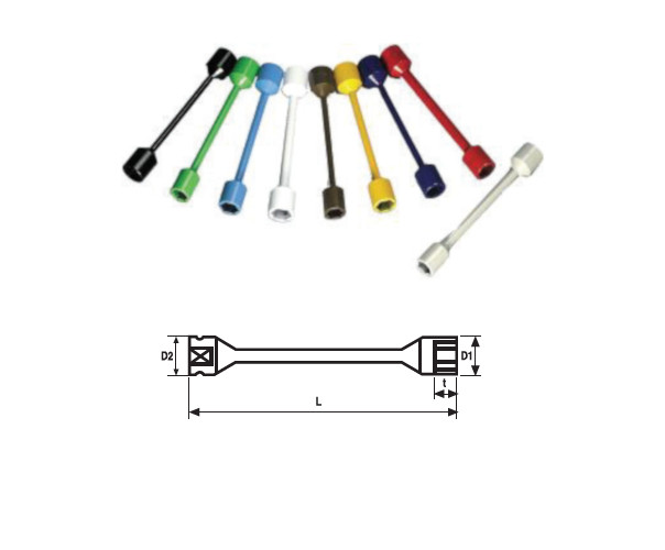 Cap cheie tubulara de torsiune OZAT 1/2" 6 laturi 21mm L205mm