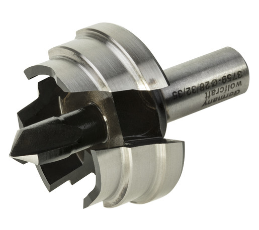 Carota in trepte Wolfcraft 3759000, special pentru instalatii din fibra de sticla D 28, 32, 35 mm