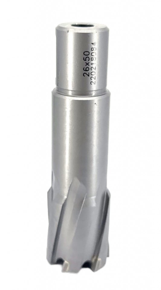 Carota pt. otel din carbura de tungsten, ∅26mm, h=50mm, cu prindere Weldon - DXDY.P-TCT-50.26.W