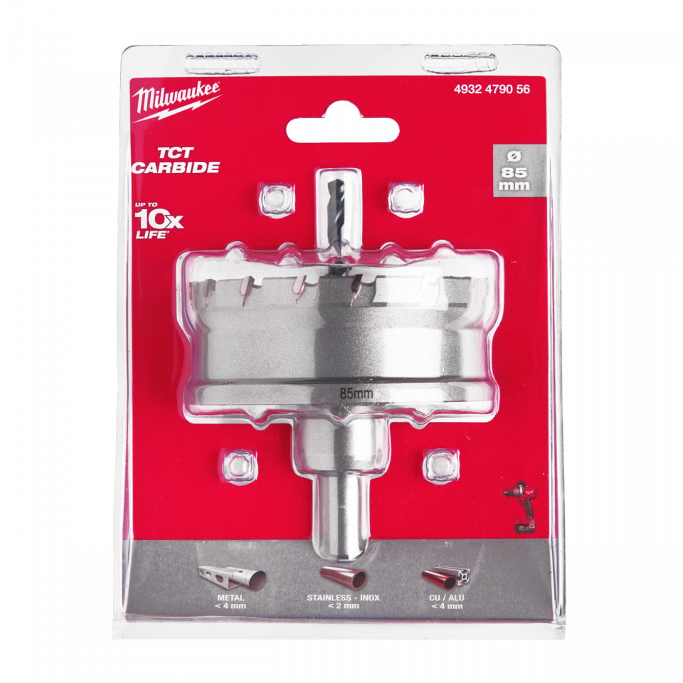 Carote oțel inoxidabil TCT 85 mm