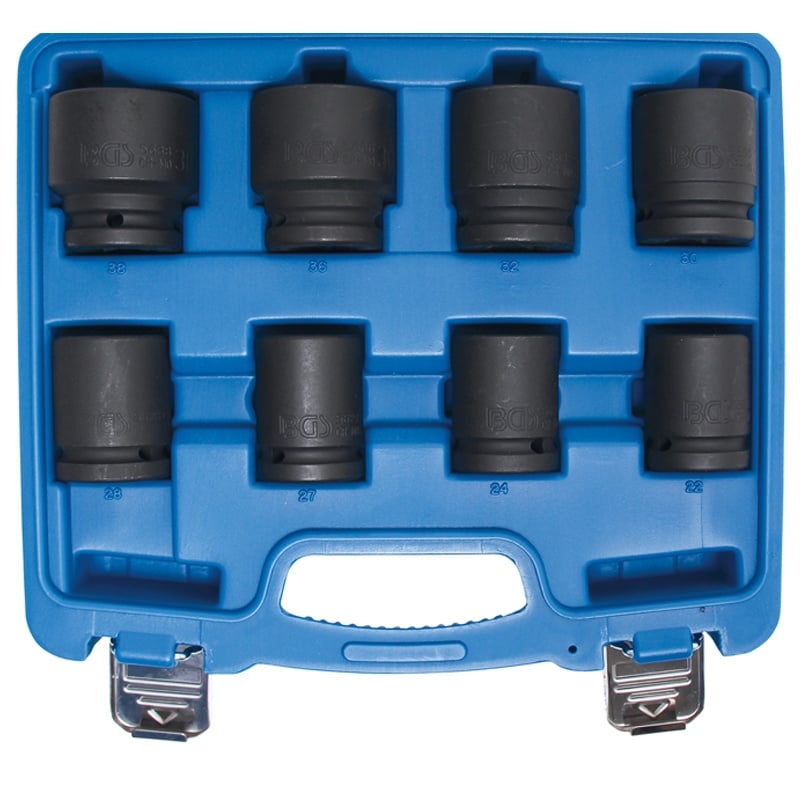 Chei de impact 22 - 38 mm, 3/4", 8 piese