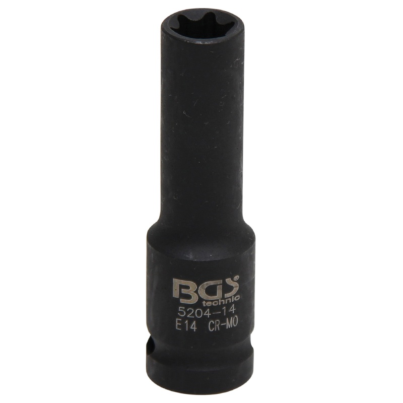Cheie tubulara de impact, lunga, 1/2", torx-negativ E14