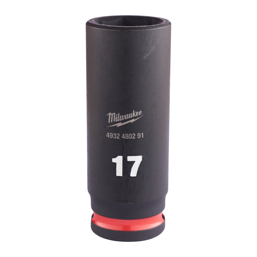 Cheie tubulară de impact MILWAUKEE SHOCKWAVE™ IMPACT DUTY, 3/8" IMPACT SOCKET DEEP 17mm L65mm