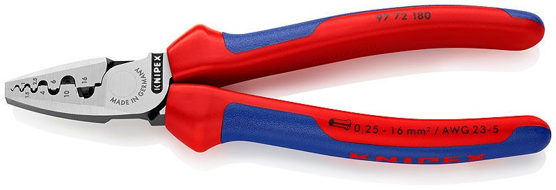 Cleste de sertizare pentru ferule, KNIPEX, 180 mm