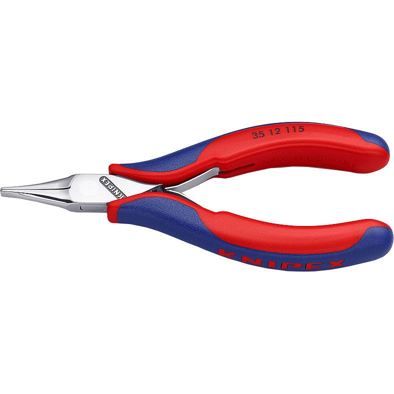Cleste electronica, cioc plat, manere bicomponent, KNIPEX, 115 mm
